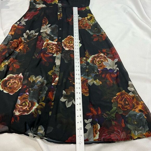 Soft Surroundings Anais Black Floral Long Sleeve Maxi Dress - Picture 11 of 15